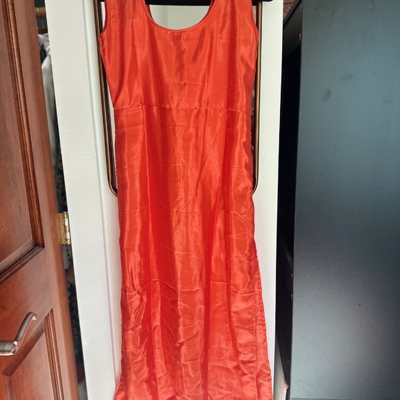 Orange Women's Indian Anarkali - Picture 4 of 5